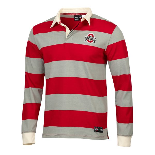 Ohio State Buckeyes Striped Rugby Shirt For Discount