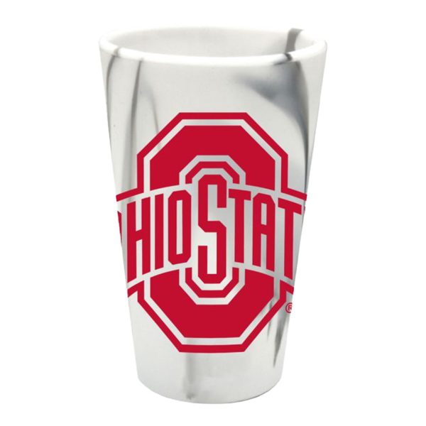 Ohio State Buckeyes 16 oz Silicone Marble Pint Glass Hot on Sale