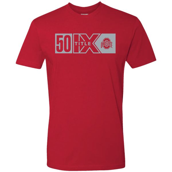 Ohio State Buckeyes Title IX Scarlet T-Shirt Discount
