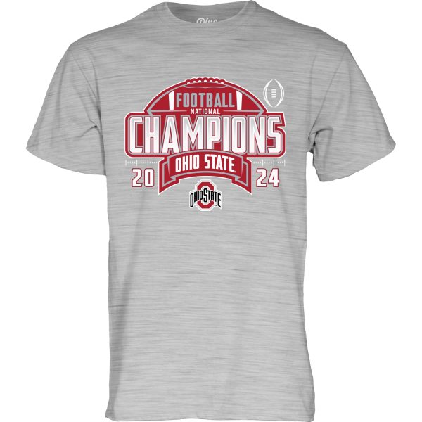 Ohio State Buckeyes National Champions Gray T-Shirt on Sale