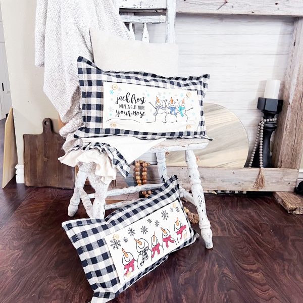 Season Panel: Winter January Decor Snow Snowflake Christmas; Singing Chorus Caroling Scarf Dancing Happy SNOWMAN SCARVES Cheap - Image 4