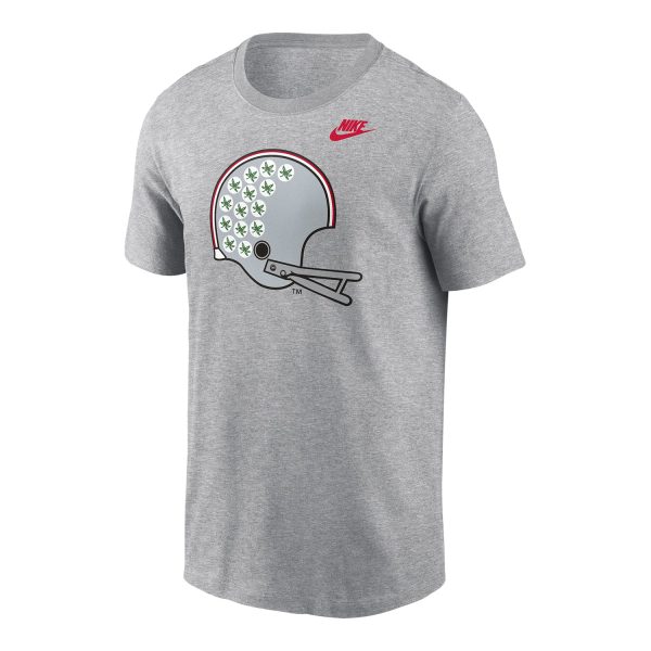 Ohio State Buckeyes Nike Legacy Helmet Gray Short Sleeve T-Shirt Online Sale