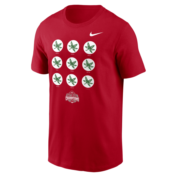 Ohio State Buckeyes 9x National Champions Helmet Decal T-Shirt For Sale