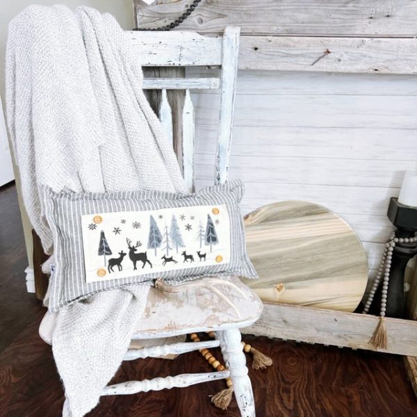 Seasonal Panel: Winter January Decor Peace Forest Timberland Woodland Backwoods Grove Buck Thicket Tree Silent Night Wandering Wonderland DEER For Discount - Image 3