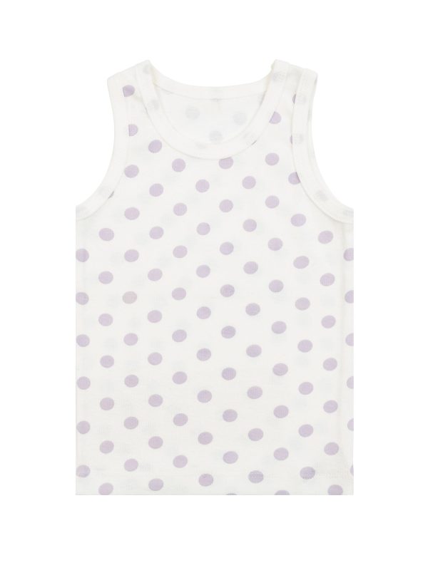 Girl s Undershirt Tank Top - Lavender Dot Fashion - Image 2