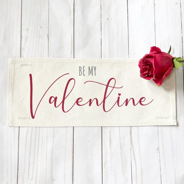 Holiday Panel:  Pure & Simple Aesthetic Classy Clean Boho Heart Cursive Honest Natural Love Winter; BE MY VALENTINE Fashion