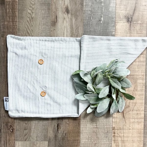 COVER ONLY: GRAY WHITE STRIPES TICKING COVER (no insert) Online