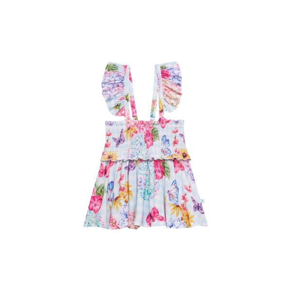 Posh Peanut Nicolette Smocked Flutter Sleeve Babydoll & Bloomer Set Online now - Image 3