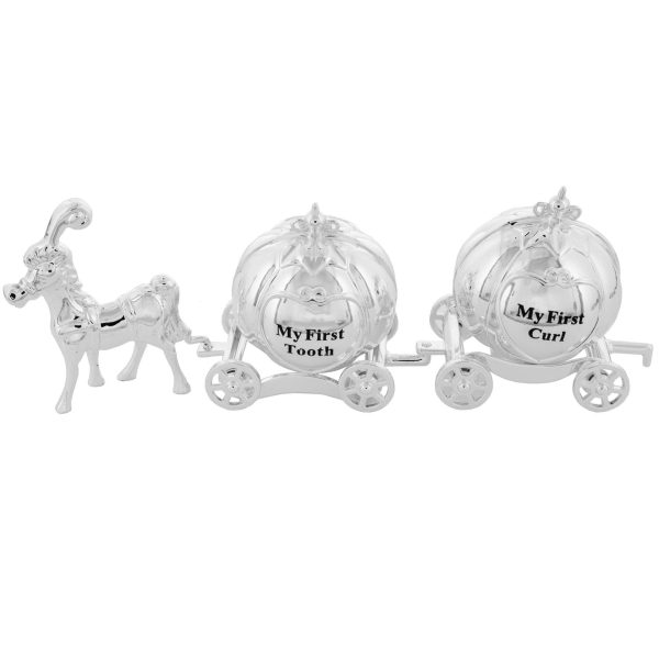 Silverplated My First Tooth and Curl Princess Carriage Set Fashion - Image 4