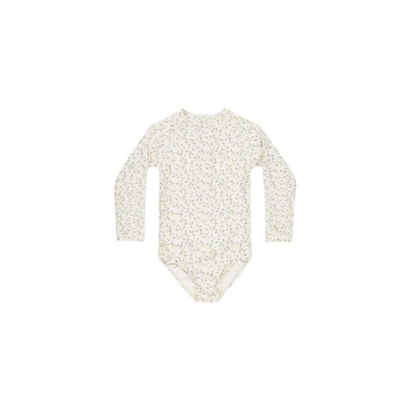 Rylee + Cru Delphine Rashguard One-Piece, Lemons on Sale