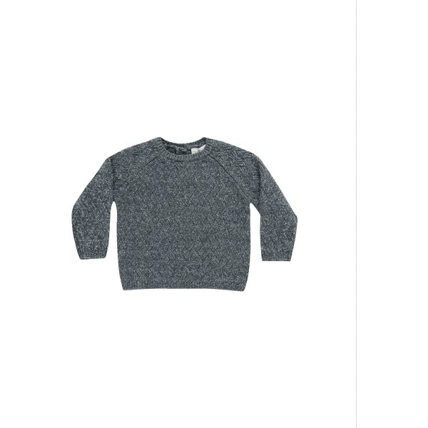 Quincy Mae Knit Sweater, Heathered Indigo on Sale