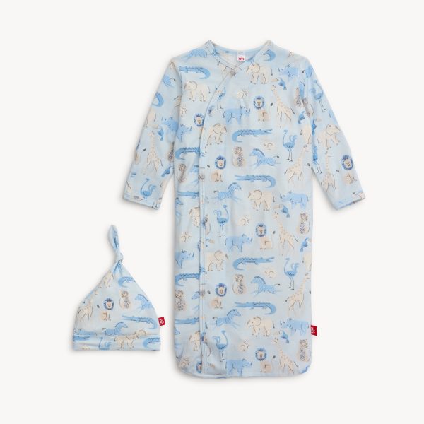 Magnetic Me Jungle Jazz Modal Gown + Hat Set, Newborn-3M For Sale