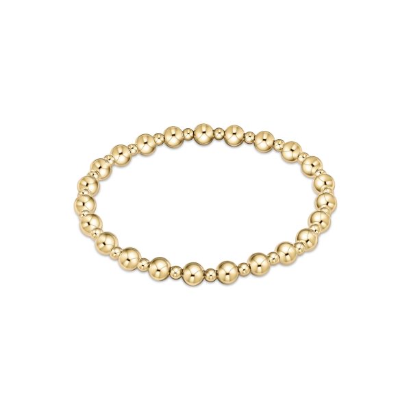 enewton Extends Classic Grateful Pattern 5mm Bead Gold Bracelet Discount