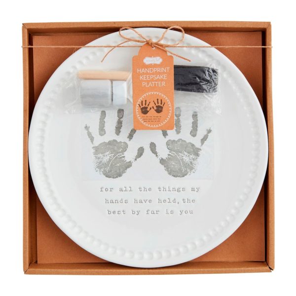 Mud Pie Handprint Keepsake Platter Online Sale