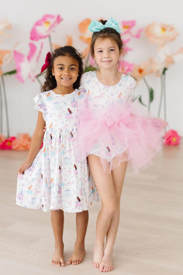 Mila & Rose Lavender Love Flutter Sleeve Twirl Dress Sale