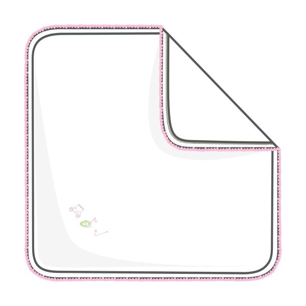 Magnolia Baby Tiny Tee Time Pink Embroidered Receiving Blanket, One Size Supply