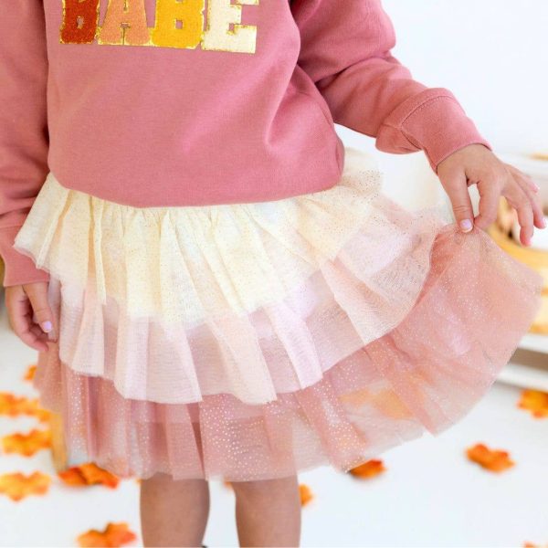 Sweet Wink - Boho Blush Petal Tutu - Dress Up Skirt - Kids Fall Tutu Discount - Image 4
