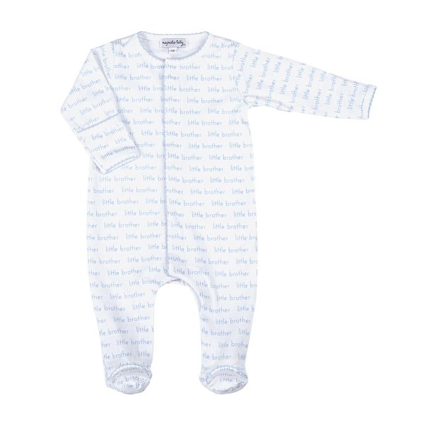 Magnolia Baby Brother And Sister Blue Printed Footie Fashion