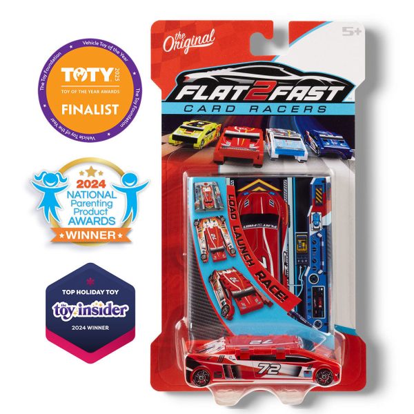 Flat 2 Fast Card Racers, Assorted Colors For Sale