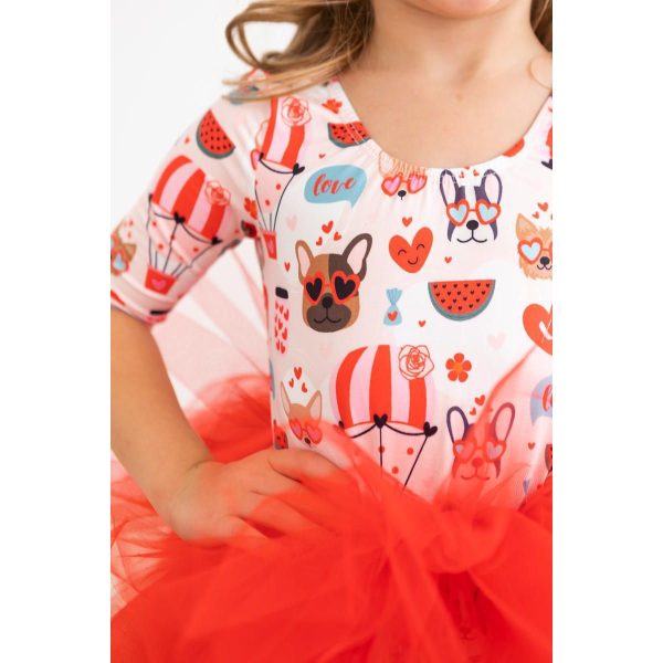 Mila & Rose Puppy Love 3 4 Sleeve Tutu Leotard Hot on Sale - Image 3