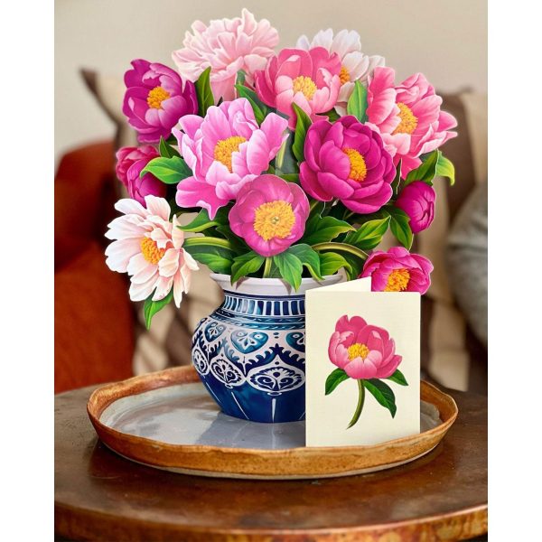 Fresh Cut Paper Peony Paradise Greeting Card Online now