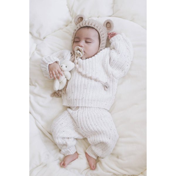 OLIVE & CRADLE - Baby Knit PANTS Cotton Chunky| BRAIDED Pants Sale - Image 4
