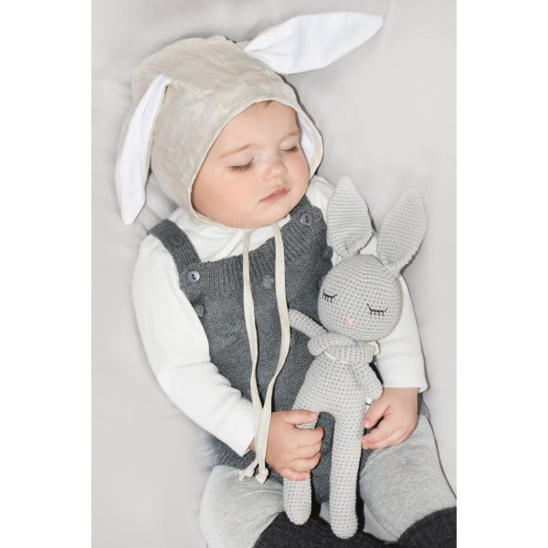 OLIVE & CRADLE - Sleepy Bunny Doll Gray Cheap - Image 5