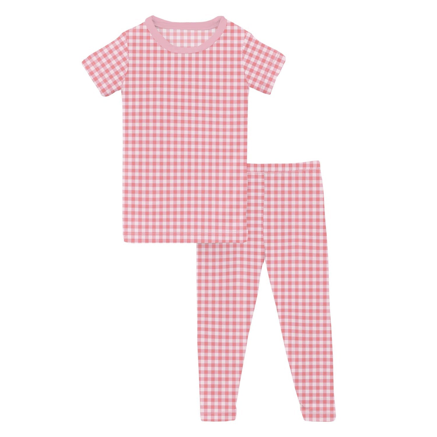 Kickee Pants Print Short Sleeve Pajama Set, Cake Pop Gingham For Sale