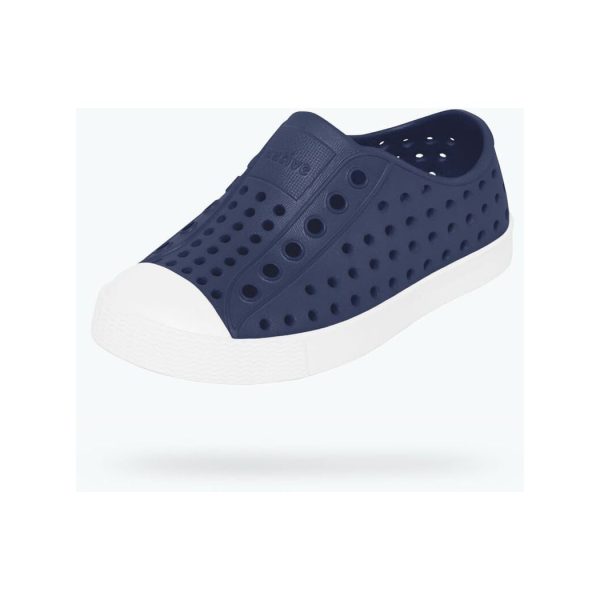 Native Shoes Jefferson Kids Slip On Waterproof Sneaker, Regatta Blue   Shell White on Sale