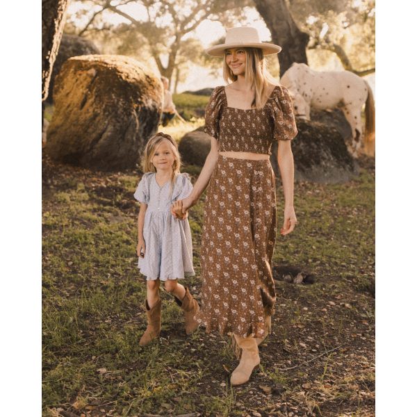 Rylee + Cru Lana Dress, Dusty Blue Discount - Image 4