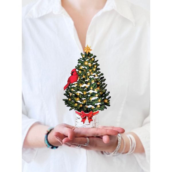 Fresh Cut Paper Merry Mini Tree Greeting Card Fashion