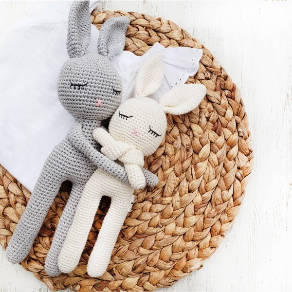 OLIVE & CRADLE - Sleepy Bunny Doll Gray Cheap