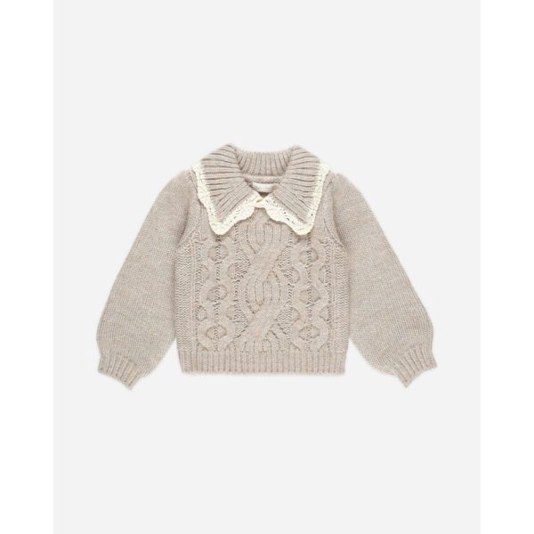 Rylee + Cru Alice Sweater, Heathered Sand Online Hot Sale