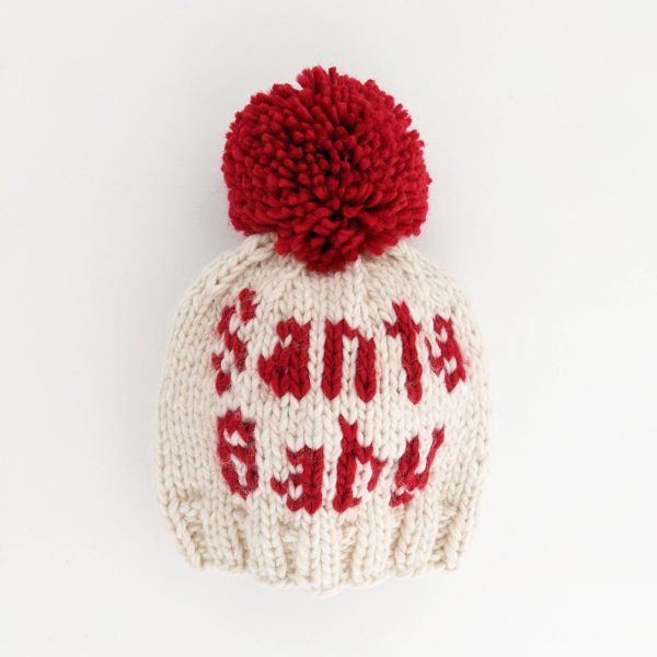 Santa Baby Hand Knit Beanie Hat Baby & Kids due July: M (6-24 months) Sale