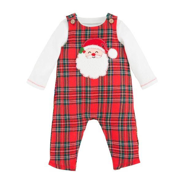 Mud Pie Santa Tartan Longall Set on Sale