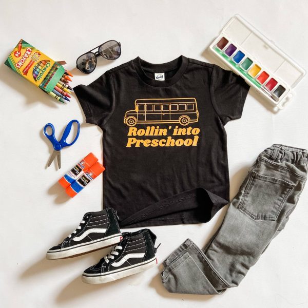 Mella Co - Rollin into Preschool Black Tee Online now