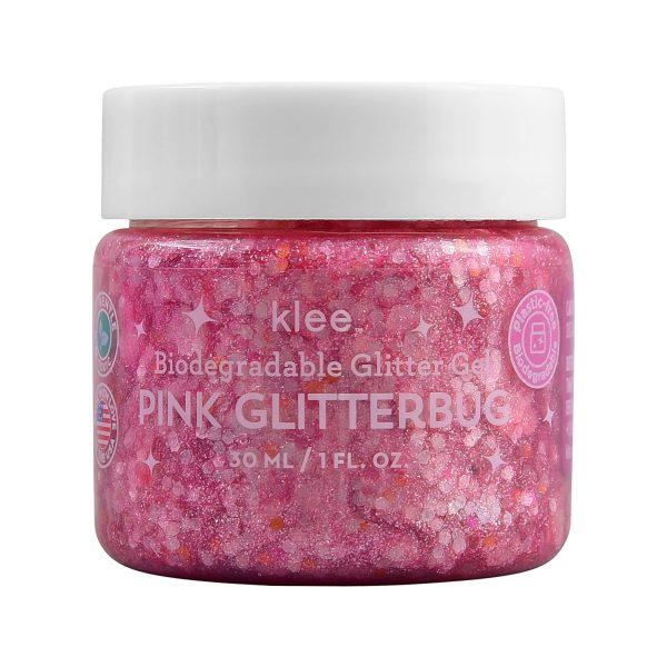 Klee Naturals - Pink Glitterbug - Klee Biodegradable Glitter Gel, 1 oz Online